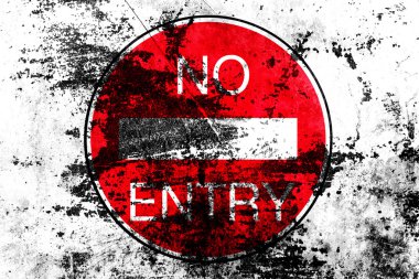 Araç trafik yol işaretleri için herhangi bir girdi bir grunge arka plan üzerine boyalı