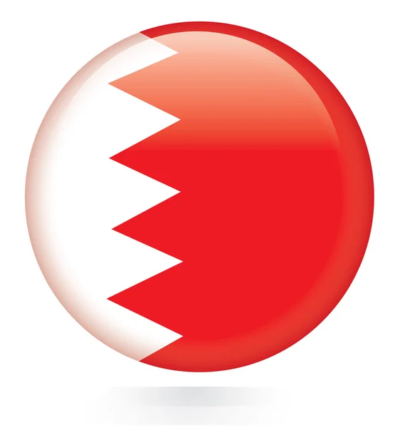 Botón de bandera de Bahréin — Vector de stock