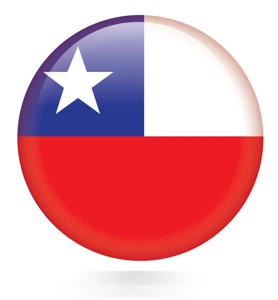 Chile Flag button — Stock Vector