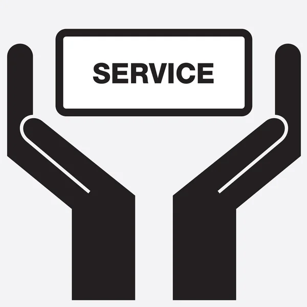 Hand showing service sign icon. Vector illustration. — Stock Vector