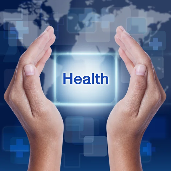 Health word on screen background. medical concept — Stock Photo, Image