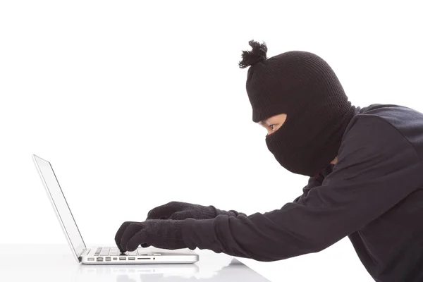 Computer hacker stealing data — Stock Photo, Image