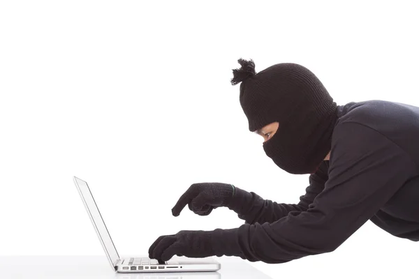 Computer hacker stealing data — Stock Photo, Image