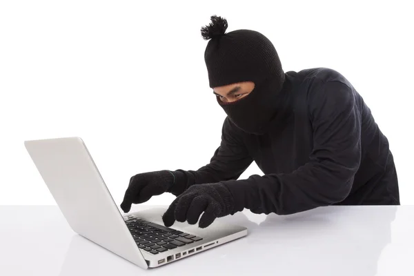 Computer hacker stealing data — Stock Photo, Image