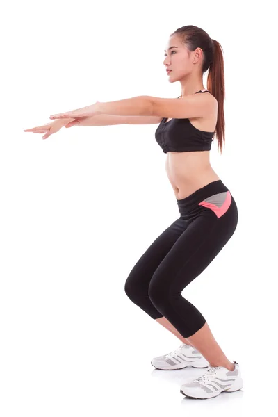 Sport vrouw stretching oefening. Fitness concept — Stockfoto