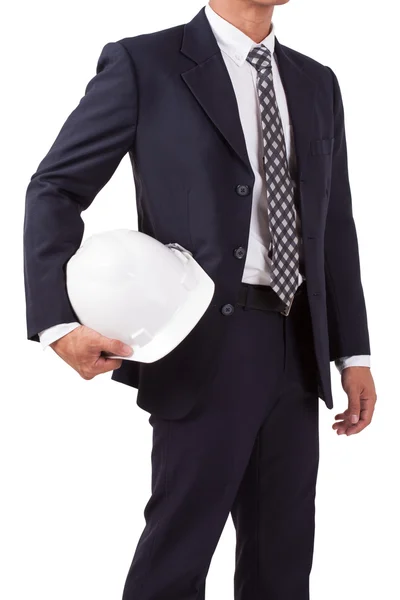 Ingenieur mit weißem Helm — Stockfoto