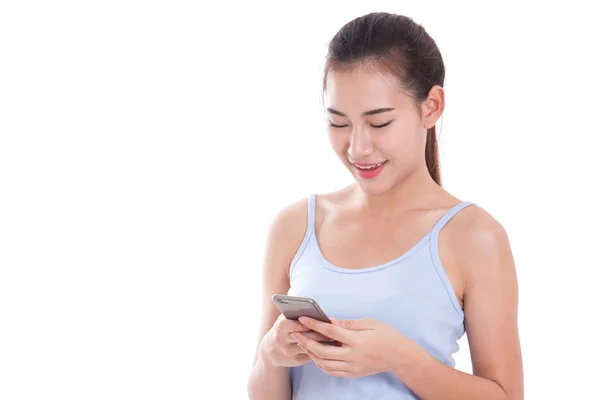 Young woman with smartphone — Stock Photo, Image