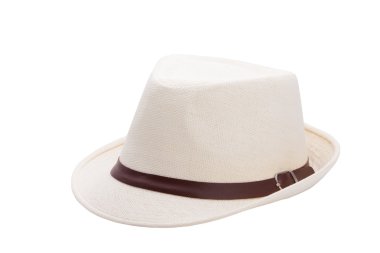 White retro hat clipart