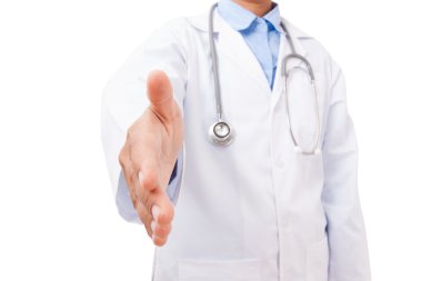 Doktor sunan el için el sıkışma