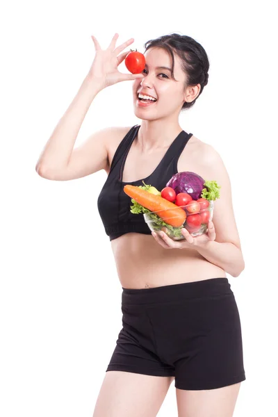 女人健康饮食概念 — 图库照片
