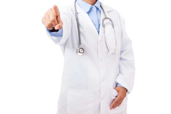 Orvos mutatja, ujjal mutatva — Stock Fotó