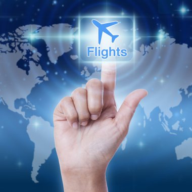 uçuşlar düğmesine basarak el