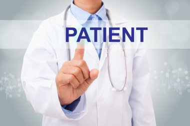 Doktor hasta işareti dokunmadan