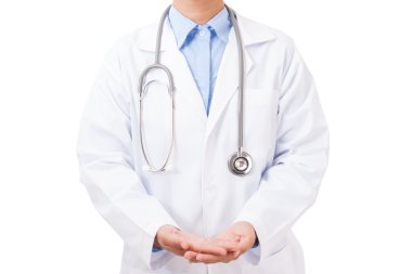 Doktor bir şey elinde tutan