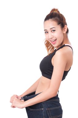 beline gösterilen kadın