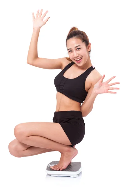 Fitness mujer en escalas —  Fotos de Stock