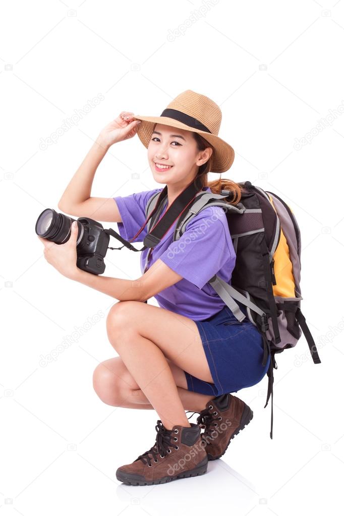 young girl tourist