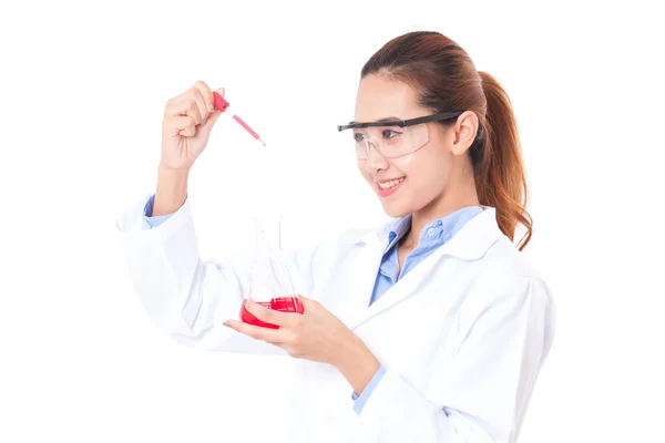 Jonge vrouw lab wetenschapper — Stockfoto
