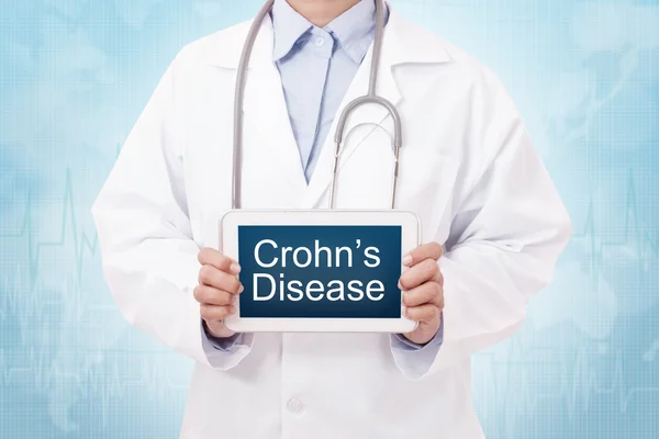 Doctor with Crohn's disease sign — Stock Photo, Image