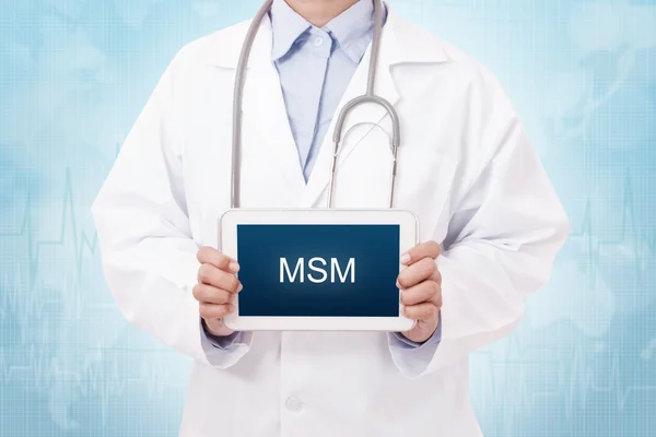 Lekarz z Msm znak — Zdjęcie stockowe