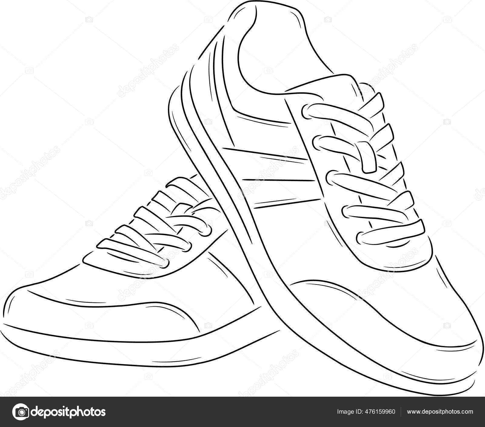 Vector sports shoes icons set  Stock Illustration 70307589  PIXTA