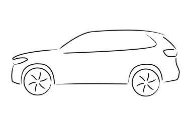 Büyük bir SUV 'un basit bir çizimi.