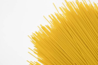 Makarna arka planında spagetti var. Diyet için sağlıklı organik gıda