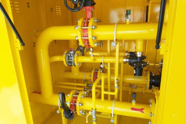 Gaz kontrol noktası. Basınç düştüğünde gaz basıncını ve acil durum kapanmasını azaltmak için otomatik gaz kontrol noktası. Gaz tesisleri.