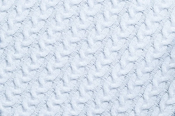 Knit Texture White Woolen Knitted Fabric Pattern Knitting Knitting Pattern — Stock Photo, Image