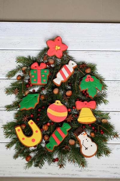 ジンジャーブレッドとクリスマスの装飾 — ストック写真