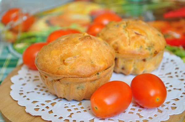 Muffins au bacon et tomates — Photo