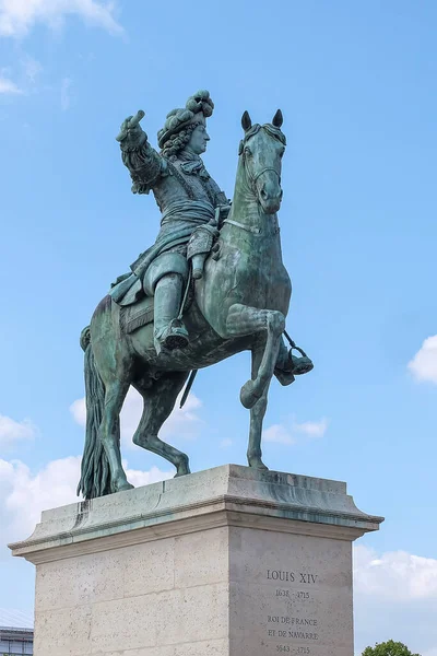Equestrian Monument King Louis Xiv Bellecour Square — Stock Photo, Image