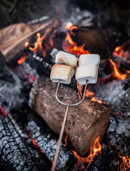 тлеет над костром
