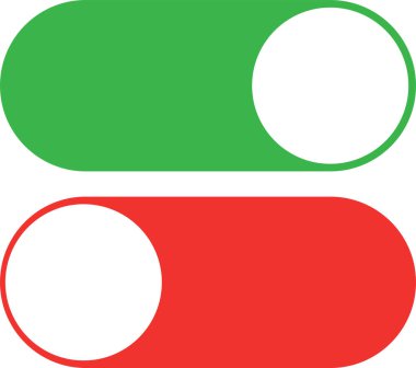 Yeşil kırmızıda web simgeleri