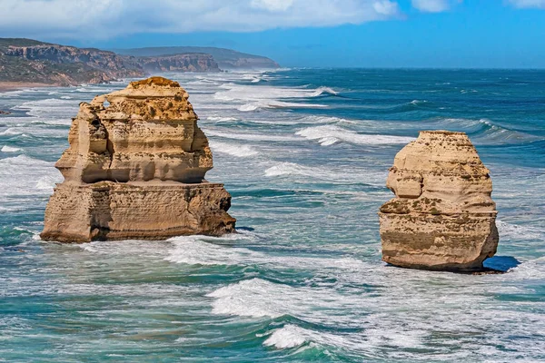 Vue Jour Sur Côte Sauvage Accidentée Des Apôtres Australie Sud — Photo