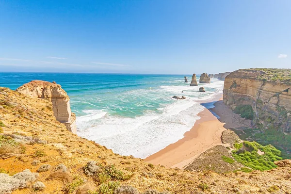 Vue Jour Sur Côte Sauvage Accidentée Des Apôtres Australie Sud — Photo