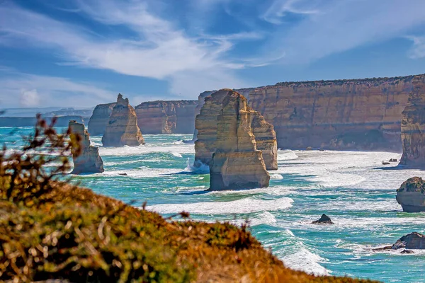 Vue Jour Sur Côte Sauvage Accidentée Des Apôtres Australie Sud — Photo