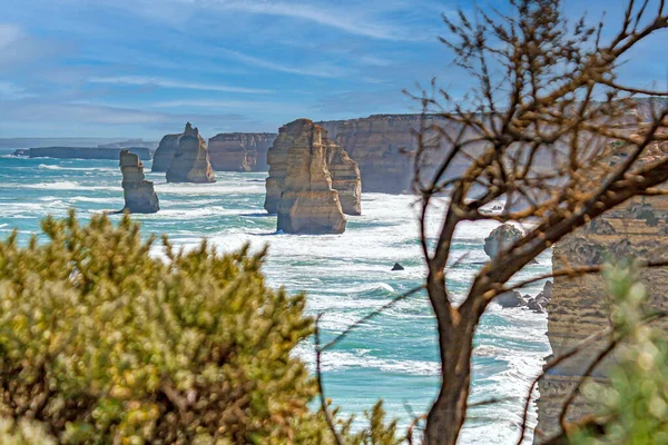 Vue Jour Sur Côte Sauvage Accidentée Des Apôtres Australie Sud — Photo