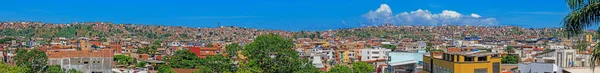 Panoramic view over the sea of houses of the Brazilian metropolis Salvador de Bahia during daytime