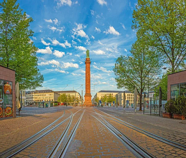 Blick Über Den Luisenplatz Zentrum Der Deutschen Universitätsstadt Darmstadt Hessen — Stockfoto