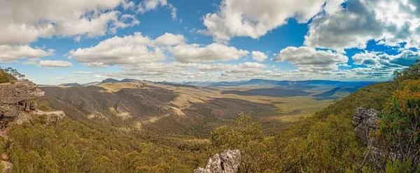 Panoramisch Uitzicht Blue Mountains Australische Staat Nieuw Zuid Wales Gedurende — Stockfoto