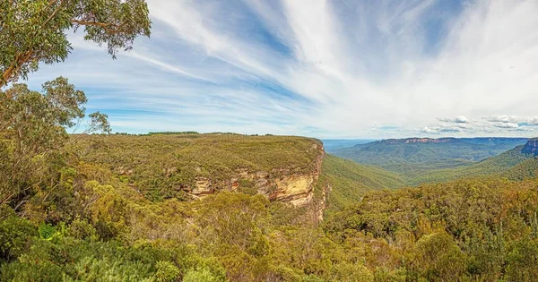 Panoramisch Uitzicht Blue Mountains Australische Staat Nieuw Zuid Wales Gedurende — Stockfoto