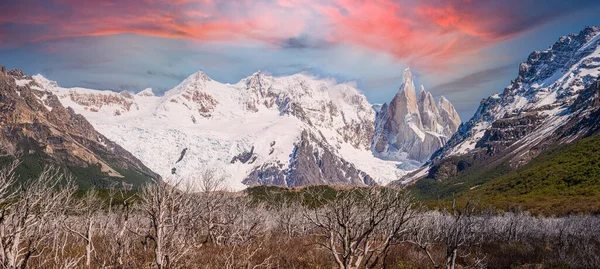 Vista Laguna Cerro Torrecon Glaciar Torre Resplandor Posterior Verano —  Fotos de Stock