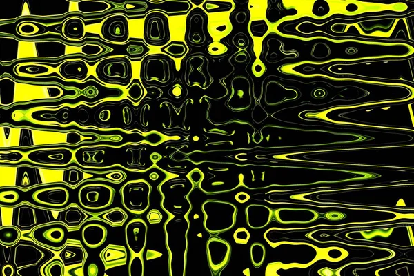 Siyah üzerine yeşil dairesel çizgiler