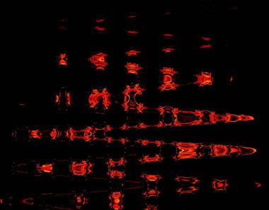 Gece parlak kırmızı ateş