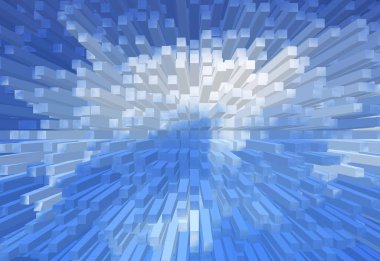 Küpler ve kareler ile soyut arkaplan