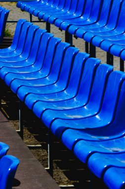 Seyirciler için mavi tribün