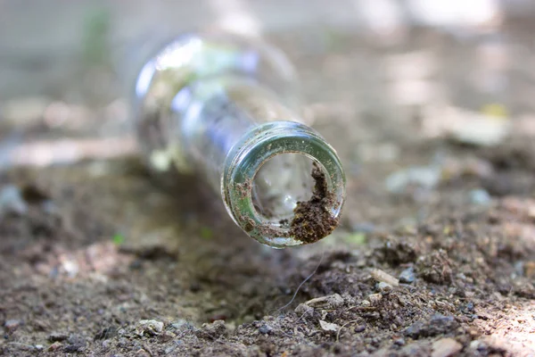 Glazen Fles Grond — Stockfoto