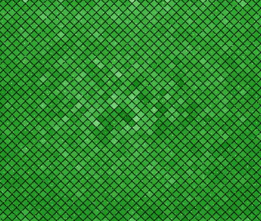 Parlak yeşil arkaplan içinde soyut geometrik üçgenler, illüstrasyon