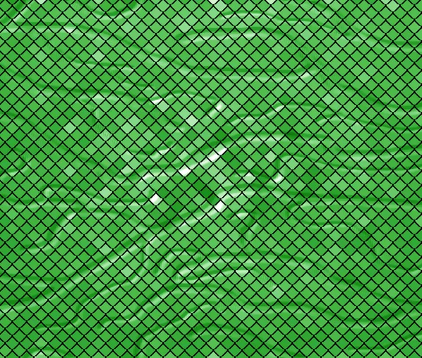 色彩艳丽的绿色背景正方形中的几何图形三角形 — 图库照片